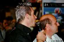 Rgis LACONI sur le stand APRILIA